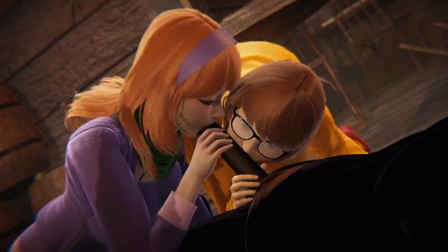 Scooby Doo - Velma and Daphne Halloween Threesome - 3D Porn